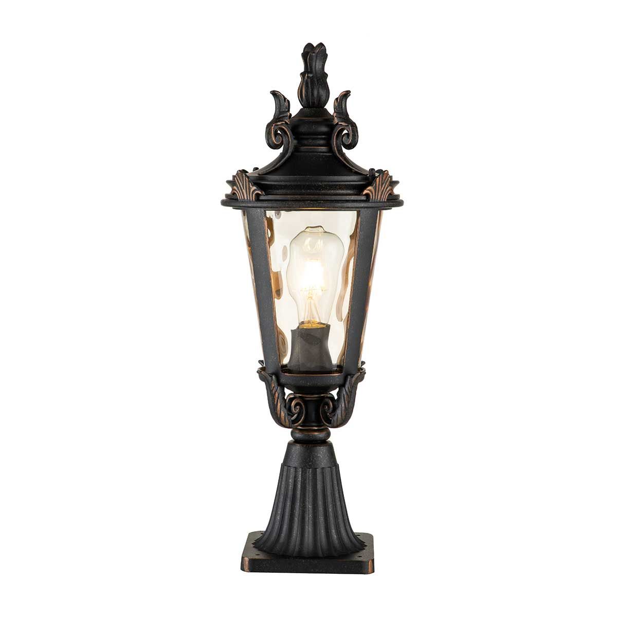 Baltimore Light Medium Pedestal Lantern in Weathered Bronze