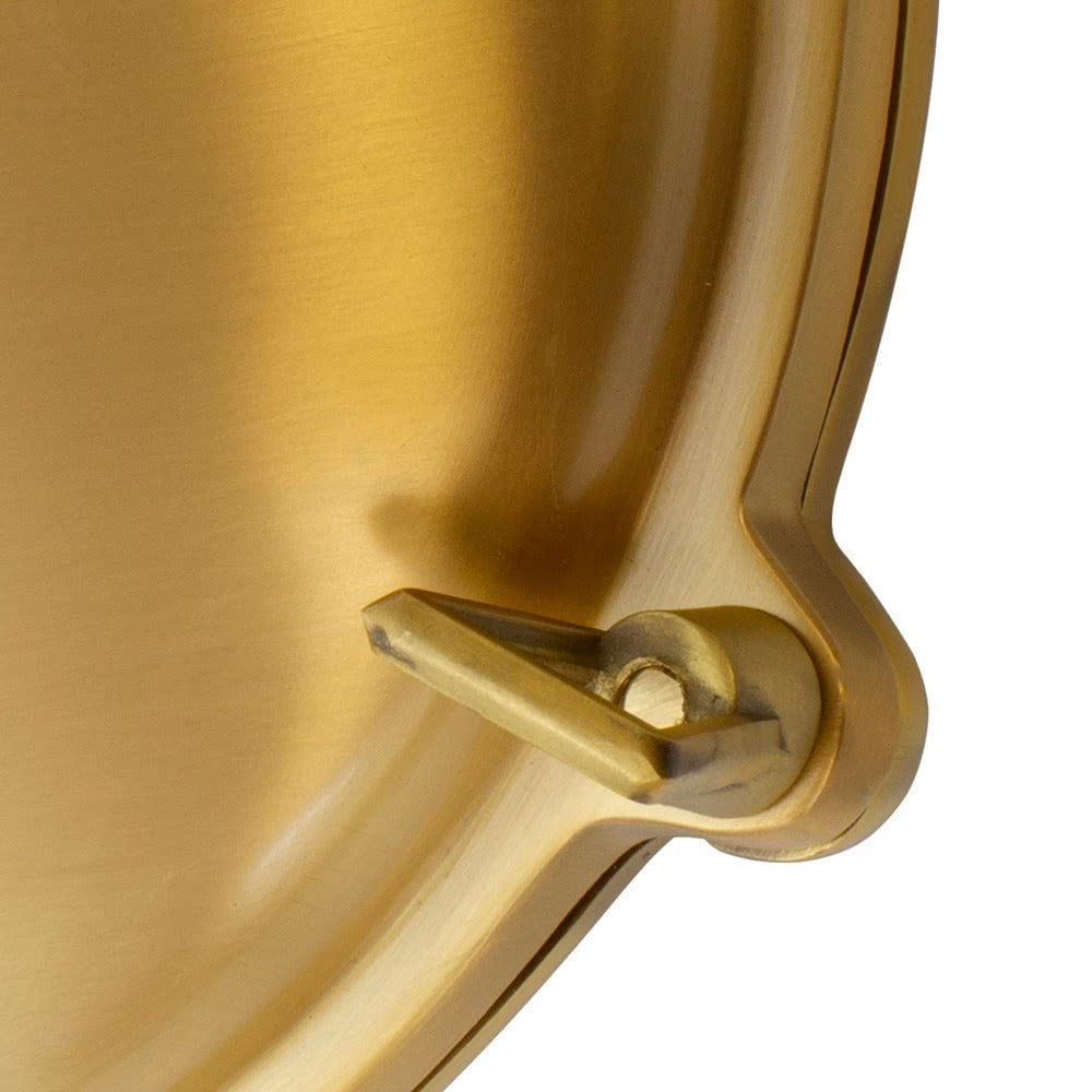Soho Lighting Carlisle Half Cover IP65 Outdoor & Bathroom Lacquered Solid Brass Wall Light