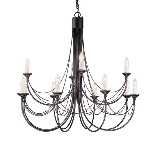Carisbrooke Light Chandelier in Black