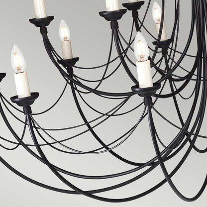 Carisbrooke Light Chandelier in Black