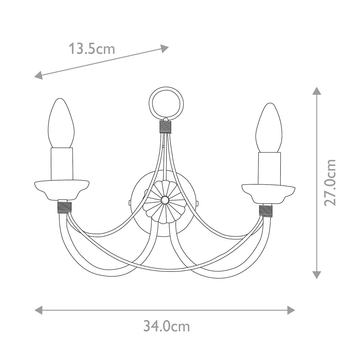 Carisbrooke Light Wall Light in Black