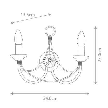 Carisbrooke Light Wall Light in Black