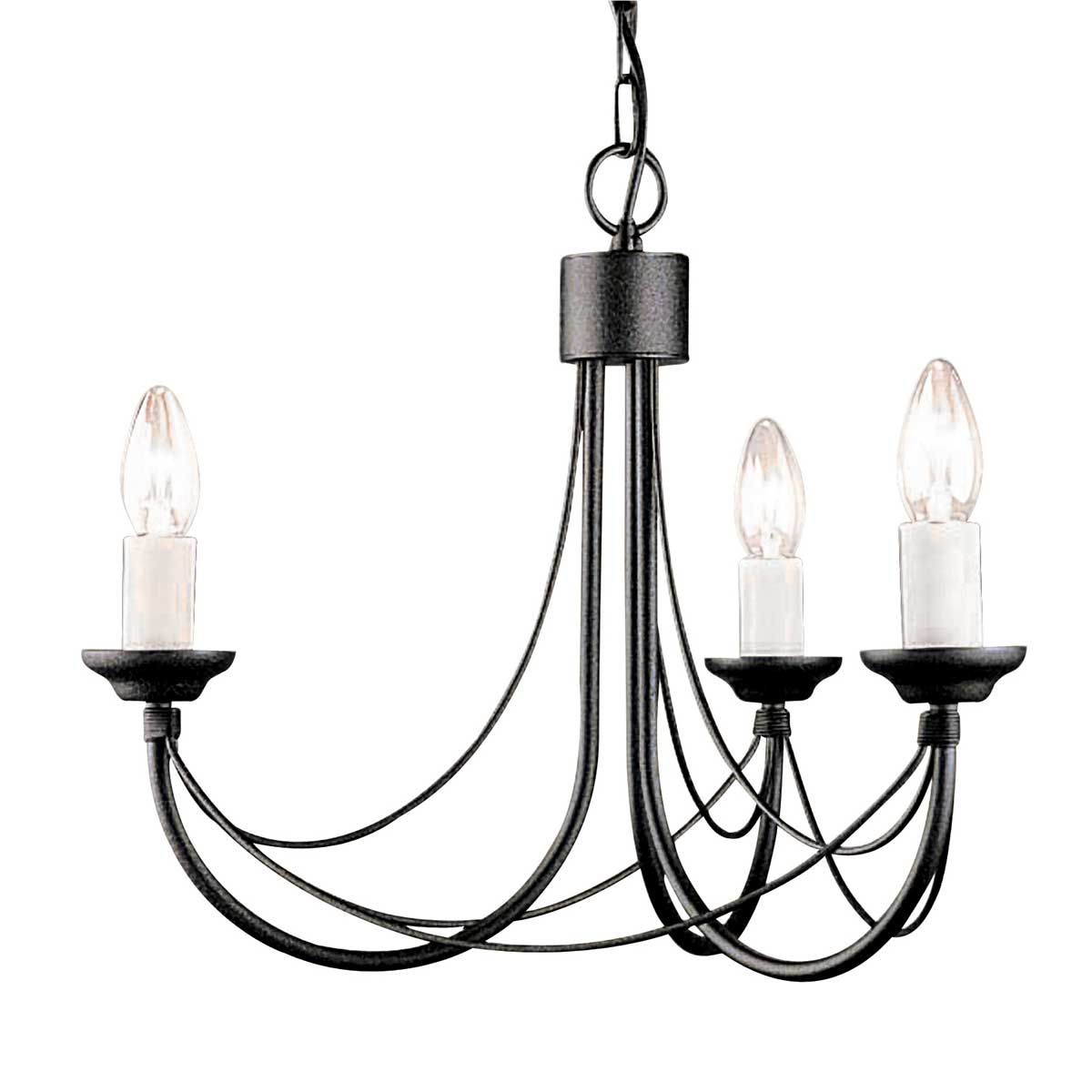 Carisbrooke Light Chandelier in Black