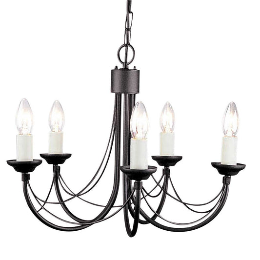 Carisbrooke Light Chandelier in Black