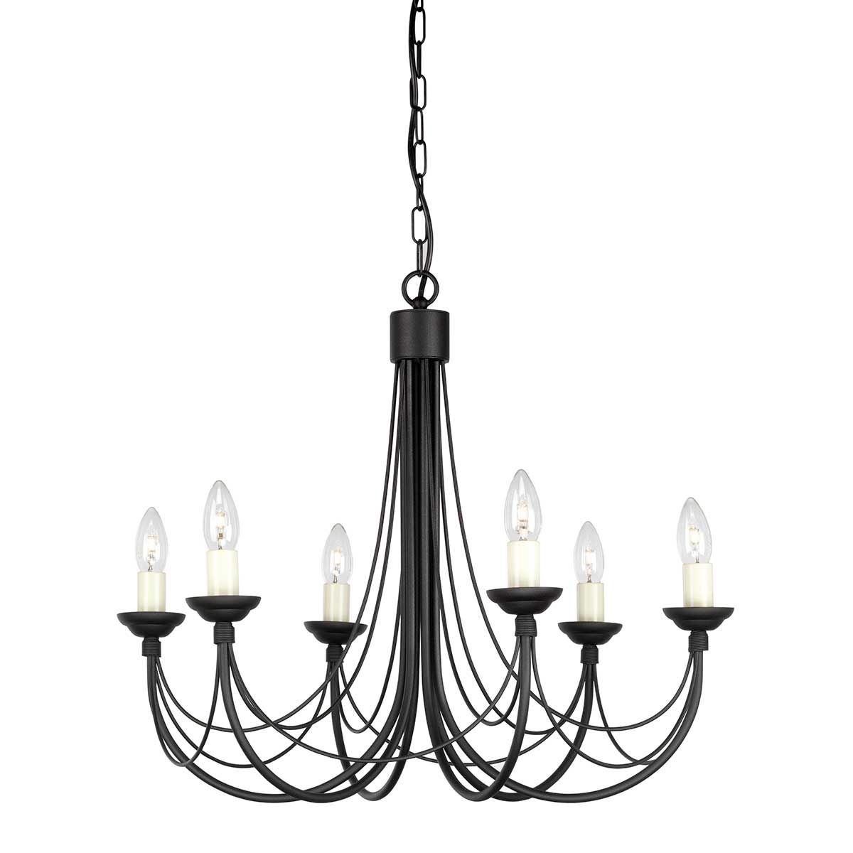 Carisbrooke Light Chandelier in Black