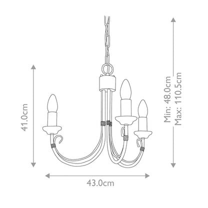 Chartwell In Light Chandelier In Black
