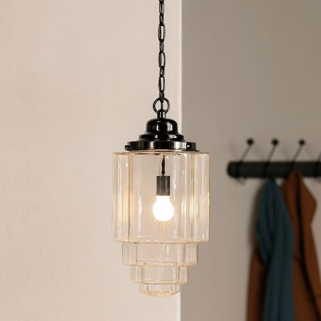 Soho Lighting Glasshouse Nickel Clear Pendant Light - The Schoolhouse Collection