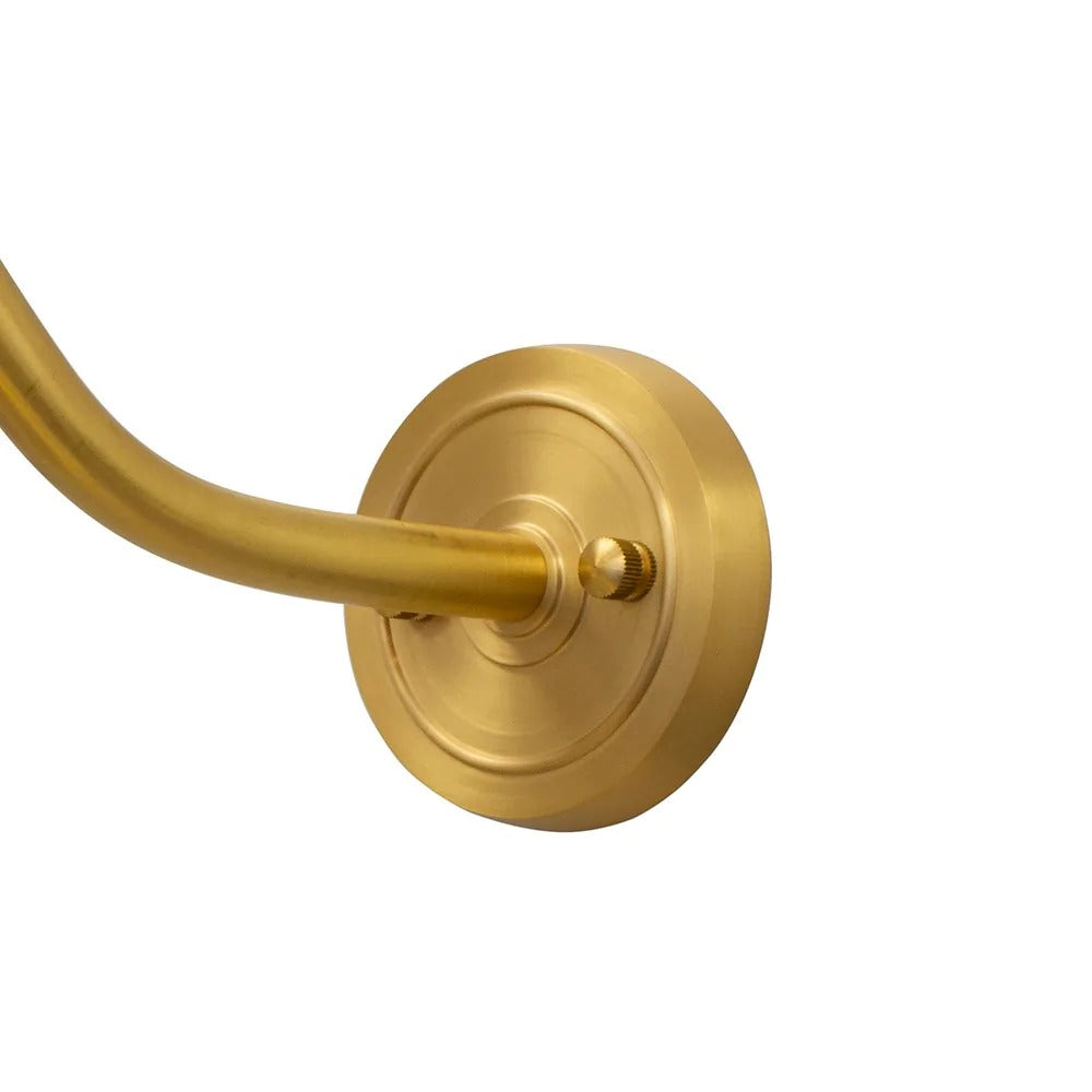Soho Lighting Claridge Lacquered Antique Solid Brass Adjustable Reading & Picture Wall Light