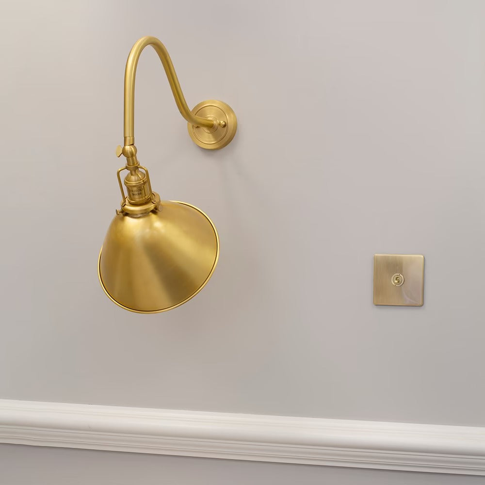 Soho Lighting Claridge Lacquered Antique Solid Brass Adjustable Reading & Picture Wall Light