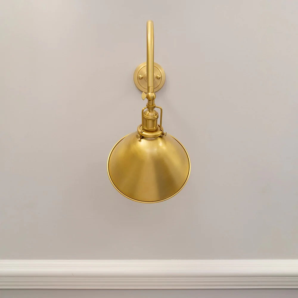 Soho Lighting Claridge Lacquered Antique Solid Brass Adjustable Reading & Picture Wall Light