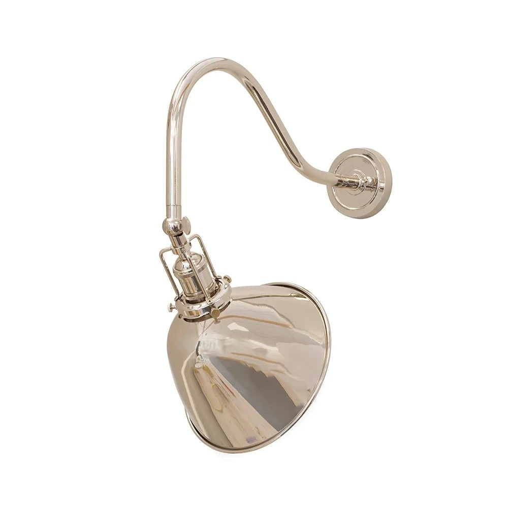 Soho Lighting Claridge Nickel Adjustable Reading & Picture Wall Light