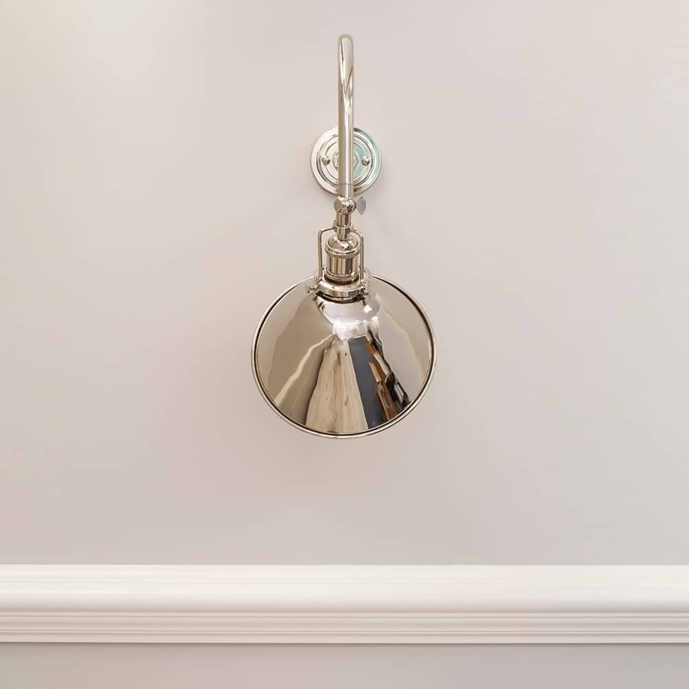 Soho Lighting Claridge Nickel Adjustable Reading & Picture Wall Light