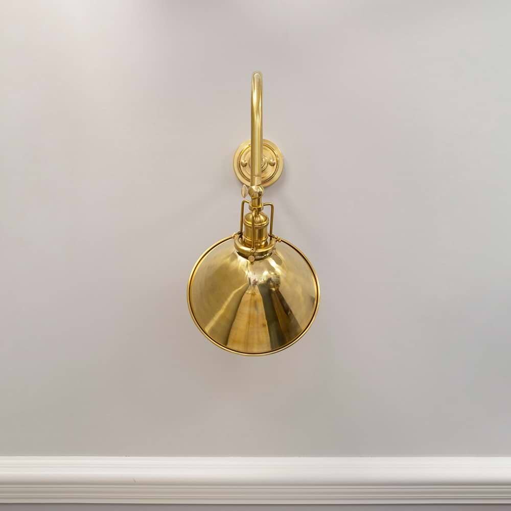Soho Lighting Claridge Polished Solid Brass Adjustable Reading & Picture Wall Light