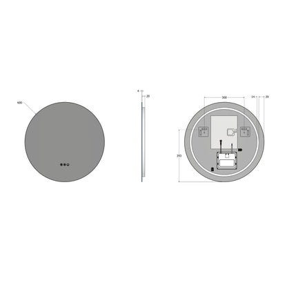 Claris Round Mirror - 60cm