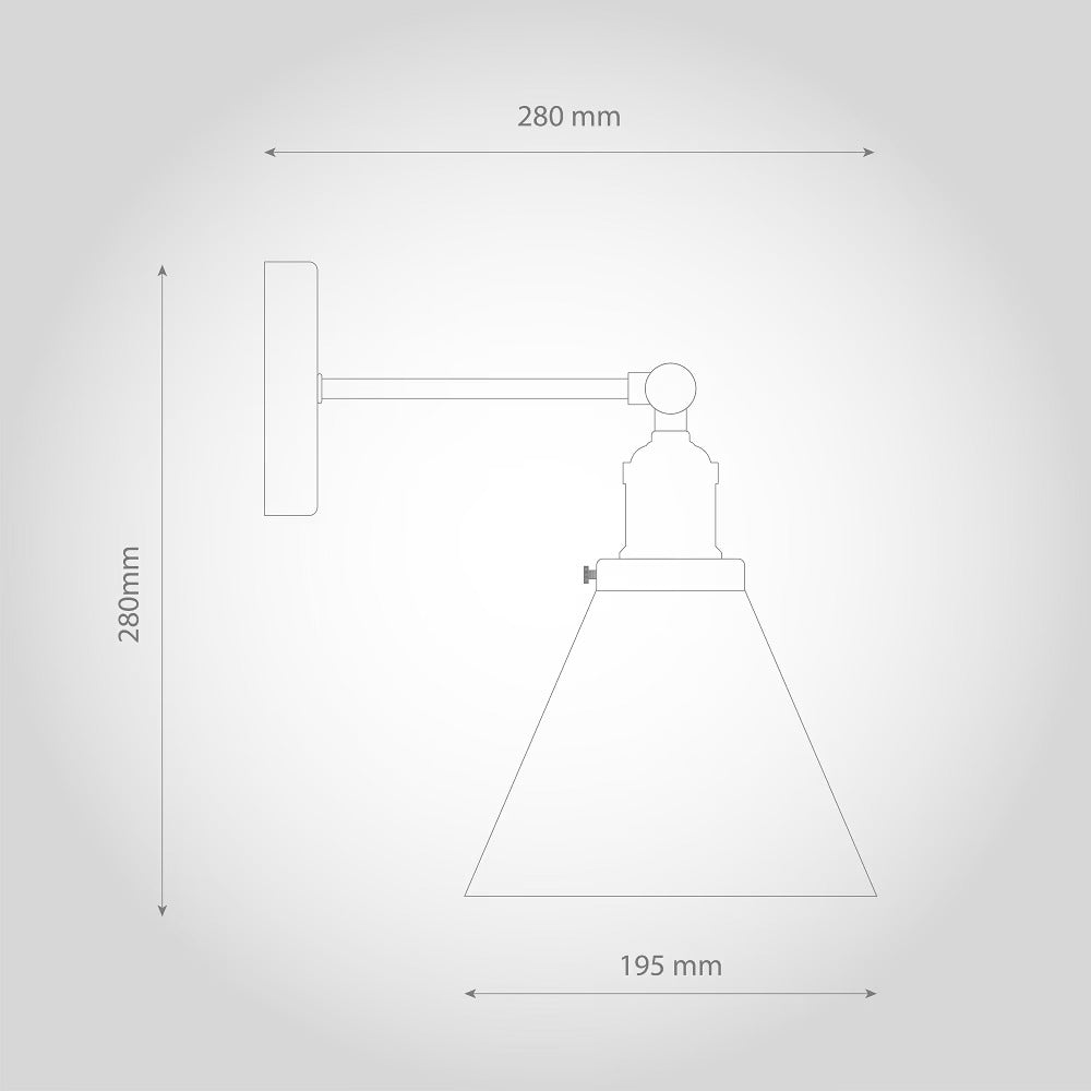 Romilly Clear Glass Funnel Wall Light - Soho Lighting