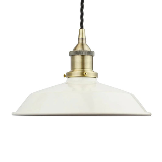Small Trinity Metal Painted Pendant Light in Clay White