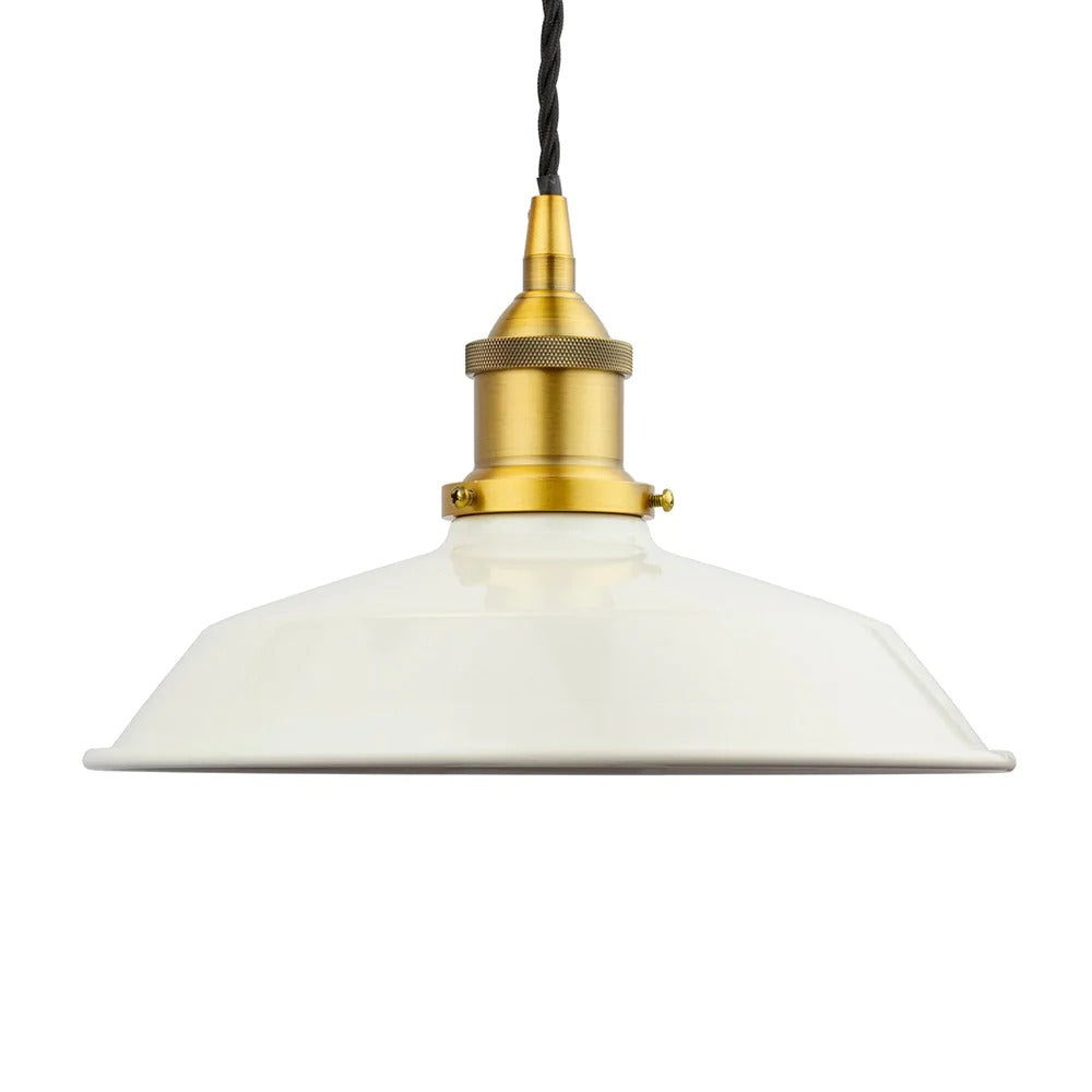 Small Trinity Metal Painted Pendant Light in Clay White