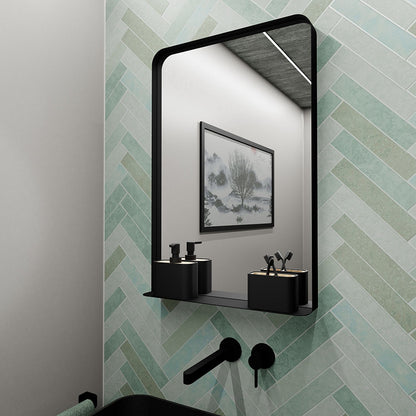 City With Shelf Rectangular Mirrors - 50x75cm