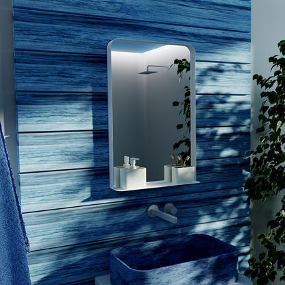 City With Shelf Rectangular Mirrors - 50x75cm