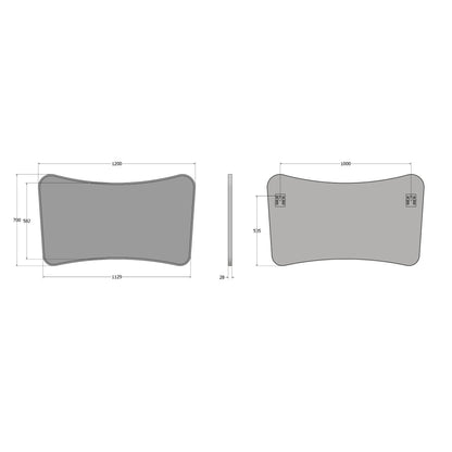 Delphine Curved Mirrors - 120x70cm