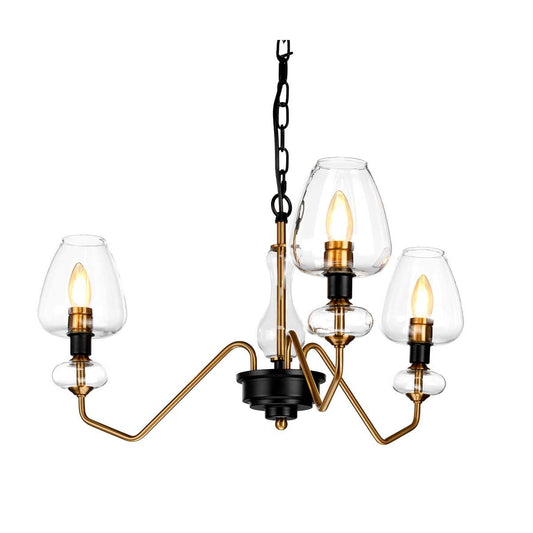 Armand Light Pendant in Aged Brass Plated & Charcoal Black Paint