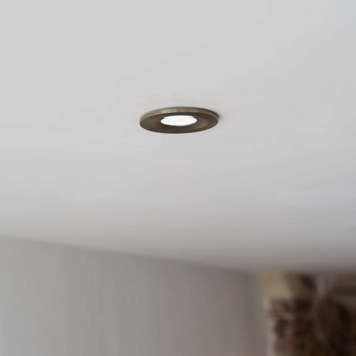 Soho Brushed Brass LED Downlights, Fire Rated, Fixed, IP65, CCT Switch, High CRI, Dimmable