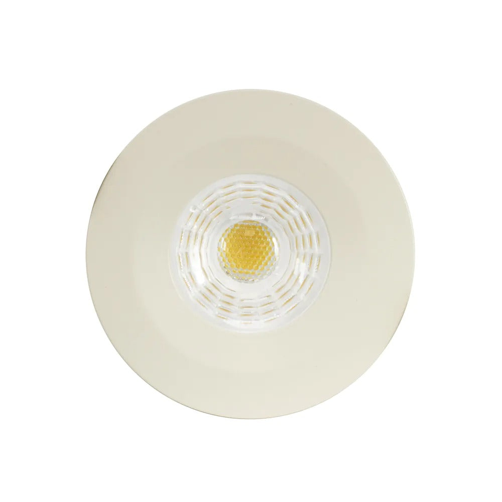Soho Lighting Cream LED Downlights, Fire Rated, Fixed, IP65, CCT Switch, High CRI, Dimmable