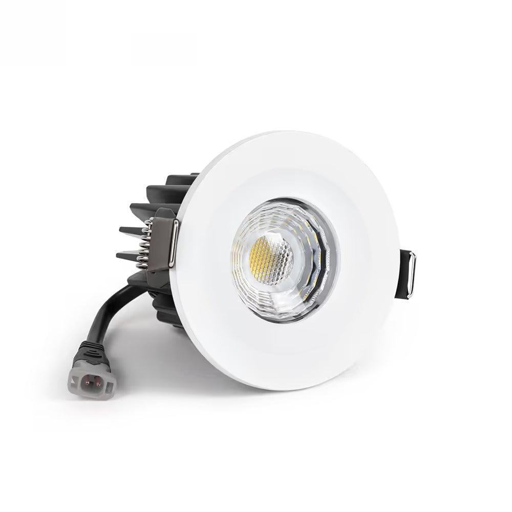Soho Lighting Primed Paintable Integrated LED Downlight Fire Rated IP65, CCT Switch, High CRI, Dimmable