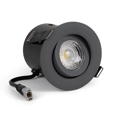 Soho Lighting Graphite Grey 3K Warm White Tiltable LED Downlights, Fire Rated, IP44, High CRI, Dimmable