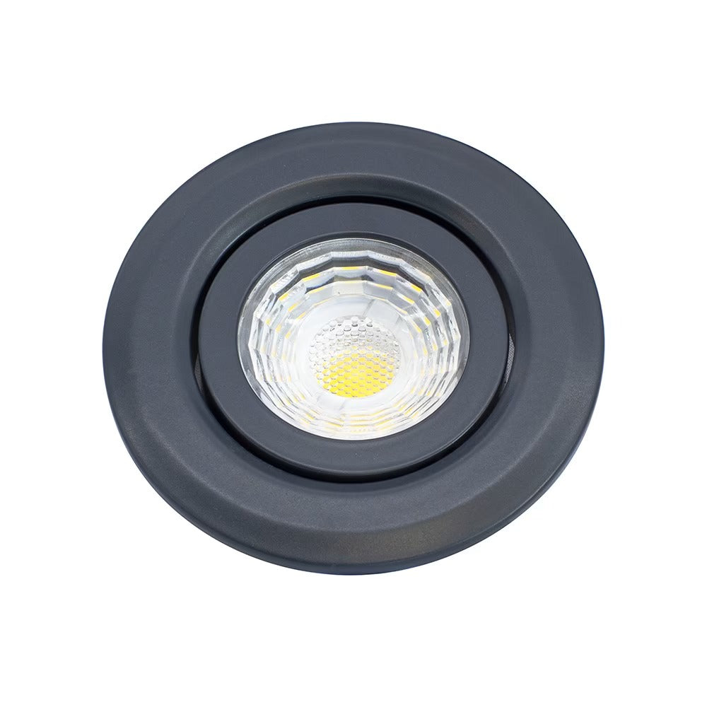 Soho Lighting Anthracite Grey 3K Warm White Tiltable LED Downlights, Fire Rated, IP44, High CRI, Dimmable