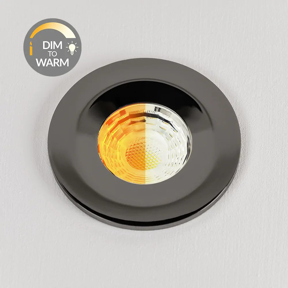 Soho Lighting Black Nickel CCT Dim To Warm LED Downlight Fire Rated IP65