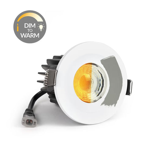 Soho Lighting Primed Paintable CCT Dim To Warm LED Downlight Fire Rated IP65