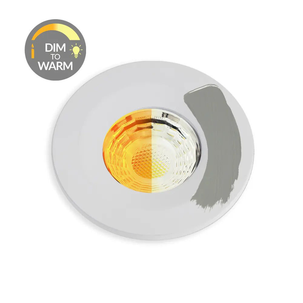 Soho Lighting Primed Paintable CCT Dim To Warm LED Downlight Fire Rated IP65