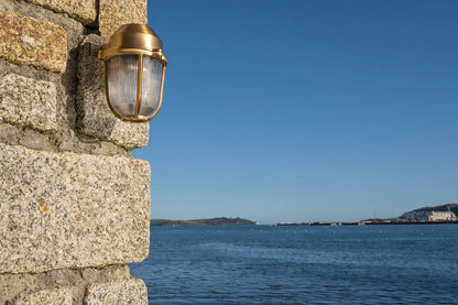 Soho Lighting Hopkin IP65 Outdoor & Bathroom Prismatic Glass Lacquered Solid Brass Wall Light