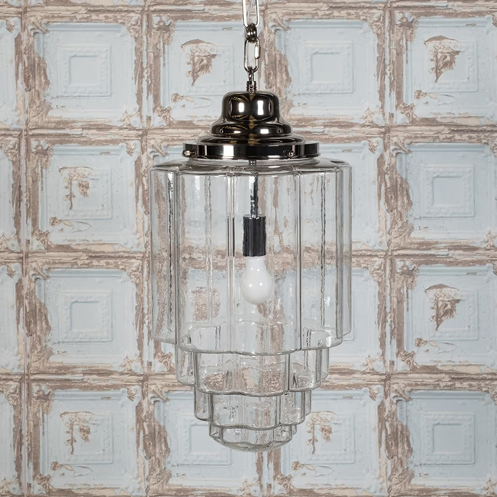 Soho Lighting Glasshouse Nickel Clear Pendant Light - The Schoolhouse Collection
