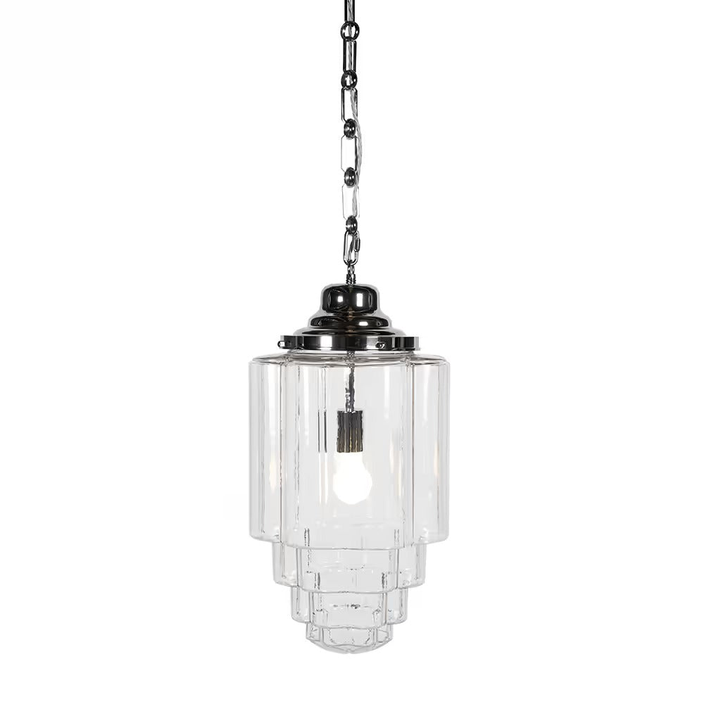 Soho Lighting Glasshouse Nickel Clear Pendant Light - The Schoolhouse Collection