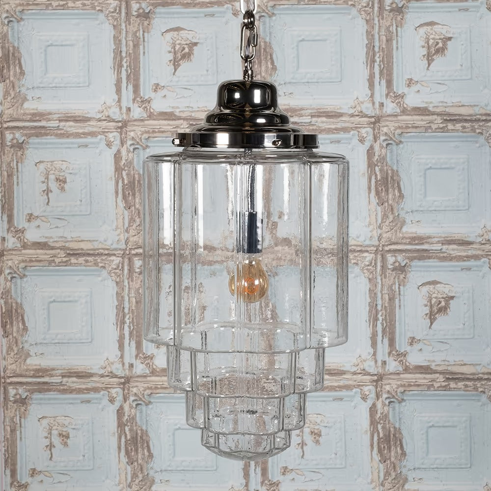 Soho Lighting Glasshouse Nickel Clear Pendant Light - The Schoolhouse Collection