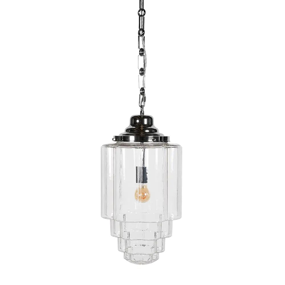 Soho Lighting Glasshouse Nickel Clear Pendant Light - The Schoolhouse Collection