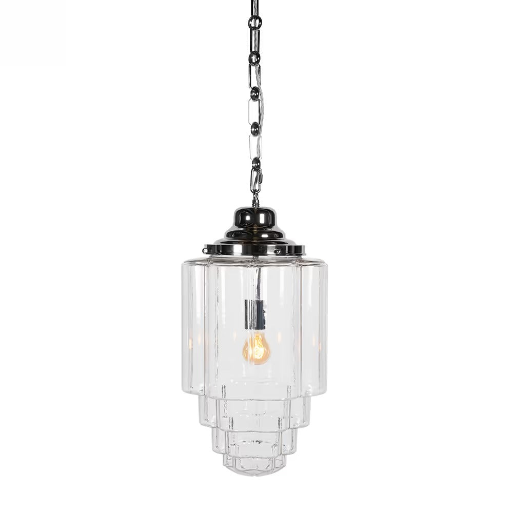 Soho Lighting Glasshouse Nickel Clear Pendant Light - The Schoolhouse Collection