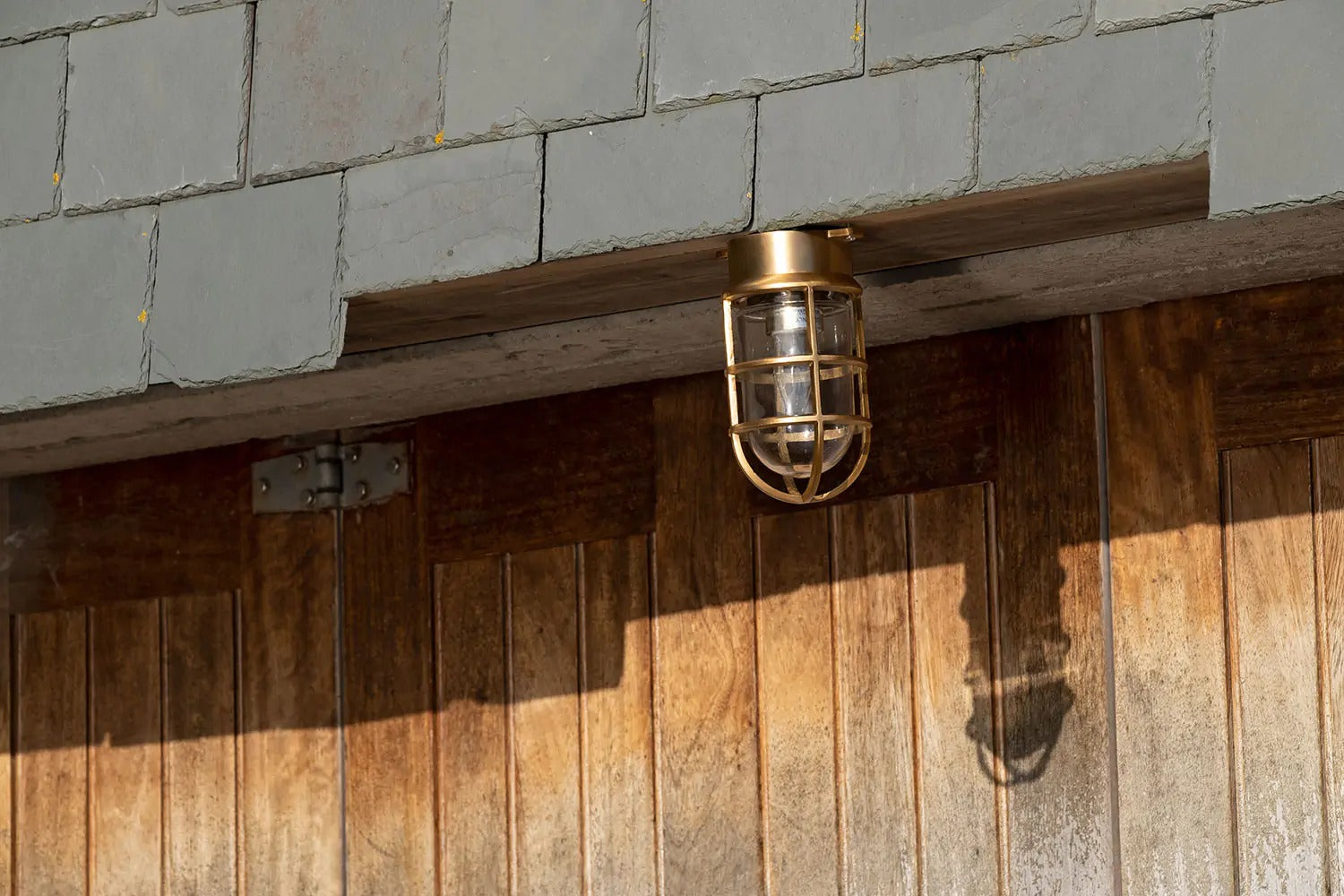 Soho Lighting Kemp Grid IP65 Outdoor & Bathroom Lacquered Solid Brass Ceiling Light