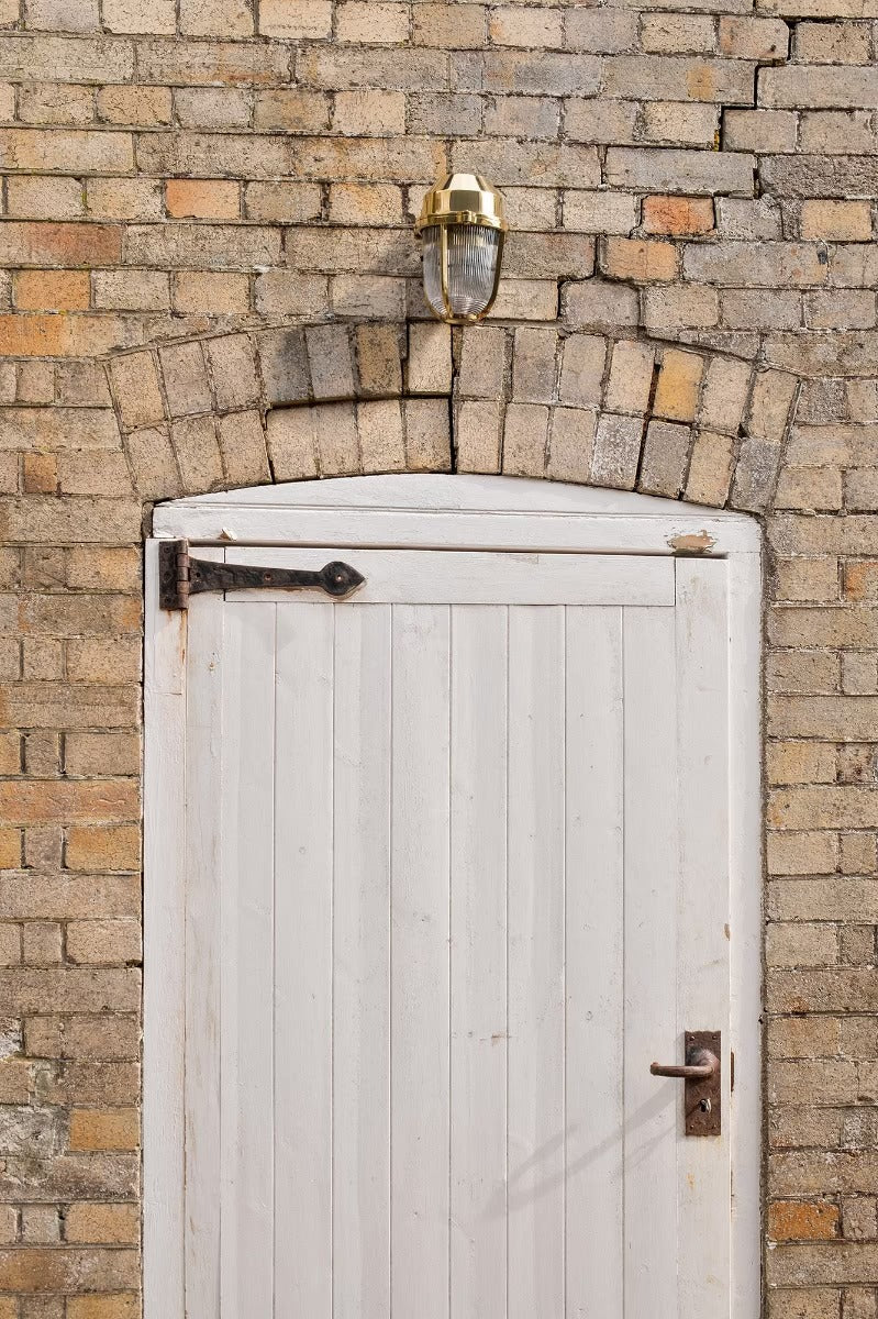 Soho Lighting Hopkin IP65 Outdoor & Bathroom Prismatic Glass Polished Solid Brass Wall Light