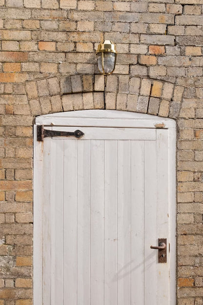 Soho Lighting Hopkin IP65 Outdoor & Bathroom Prismatic Glass Polished Solid Brass Wall Light