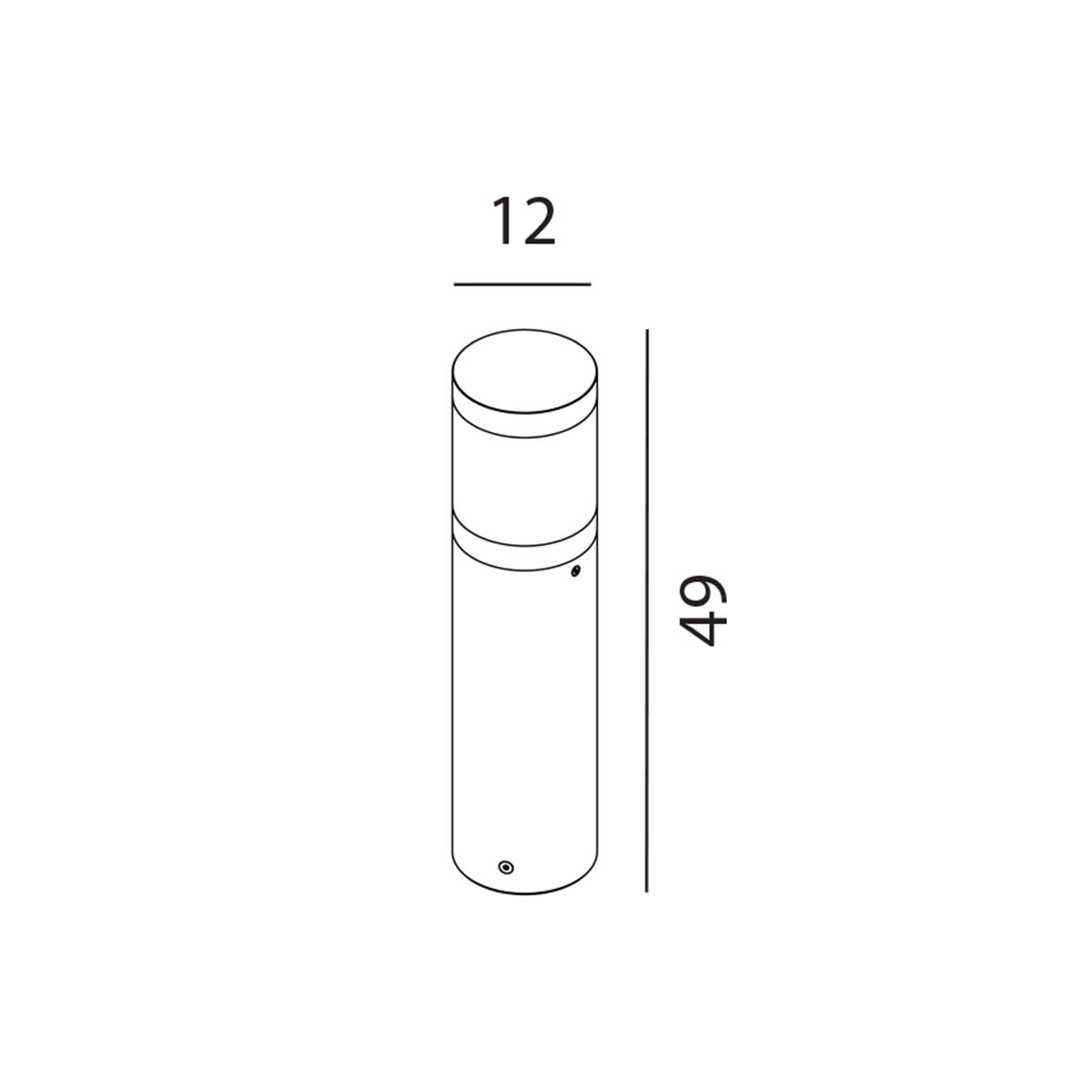 Egersund LED Short Bollard in Graphite
