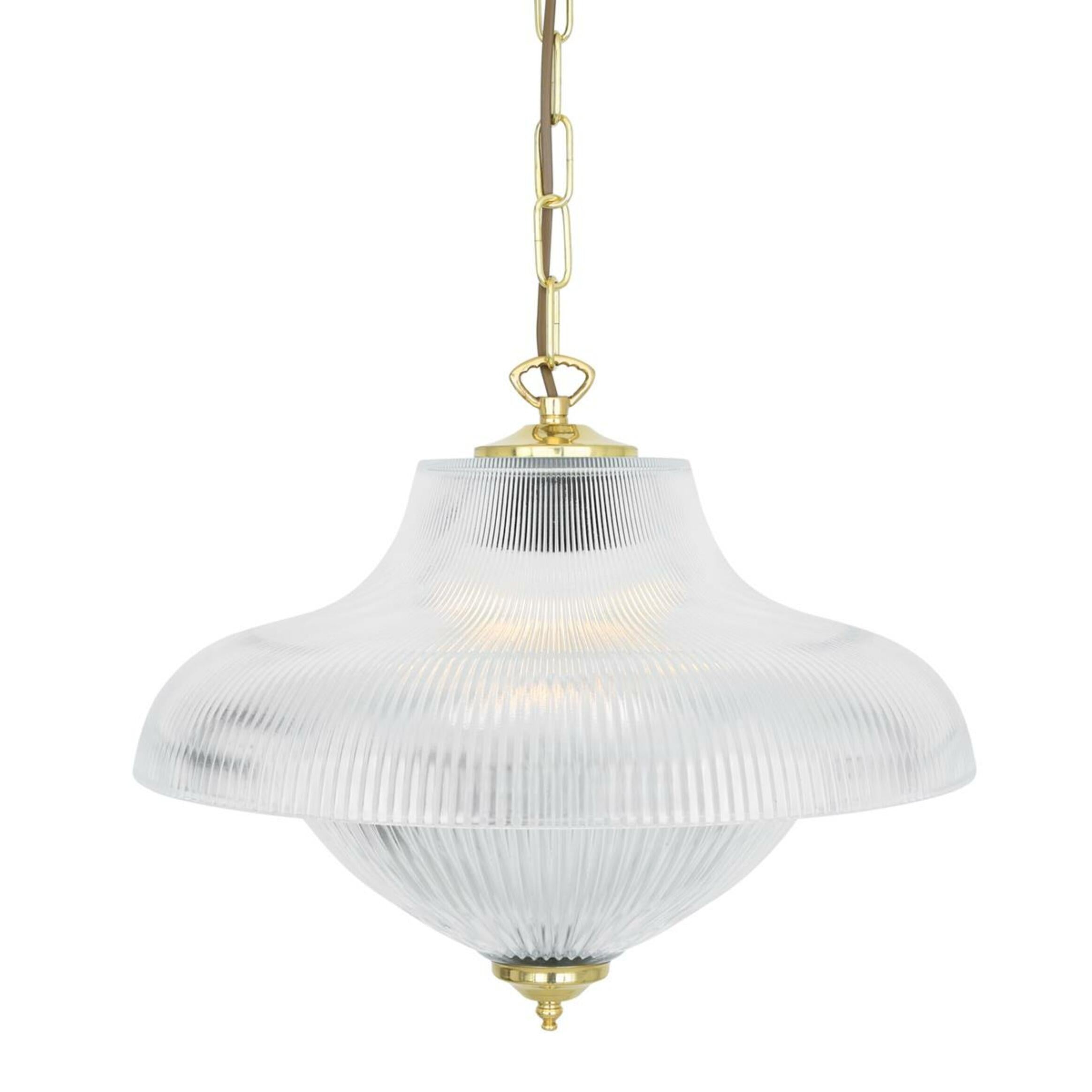 Essence Vintage Prismatic Glass Pendant Light 40cm, Packshot