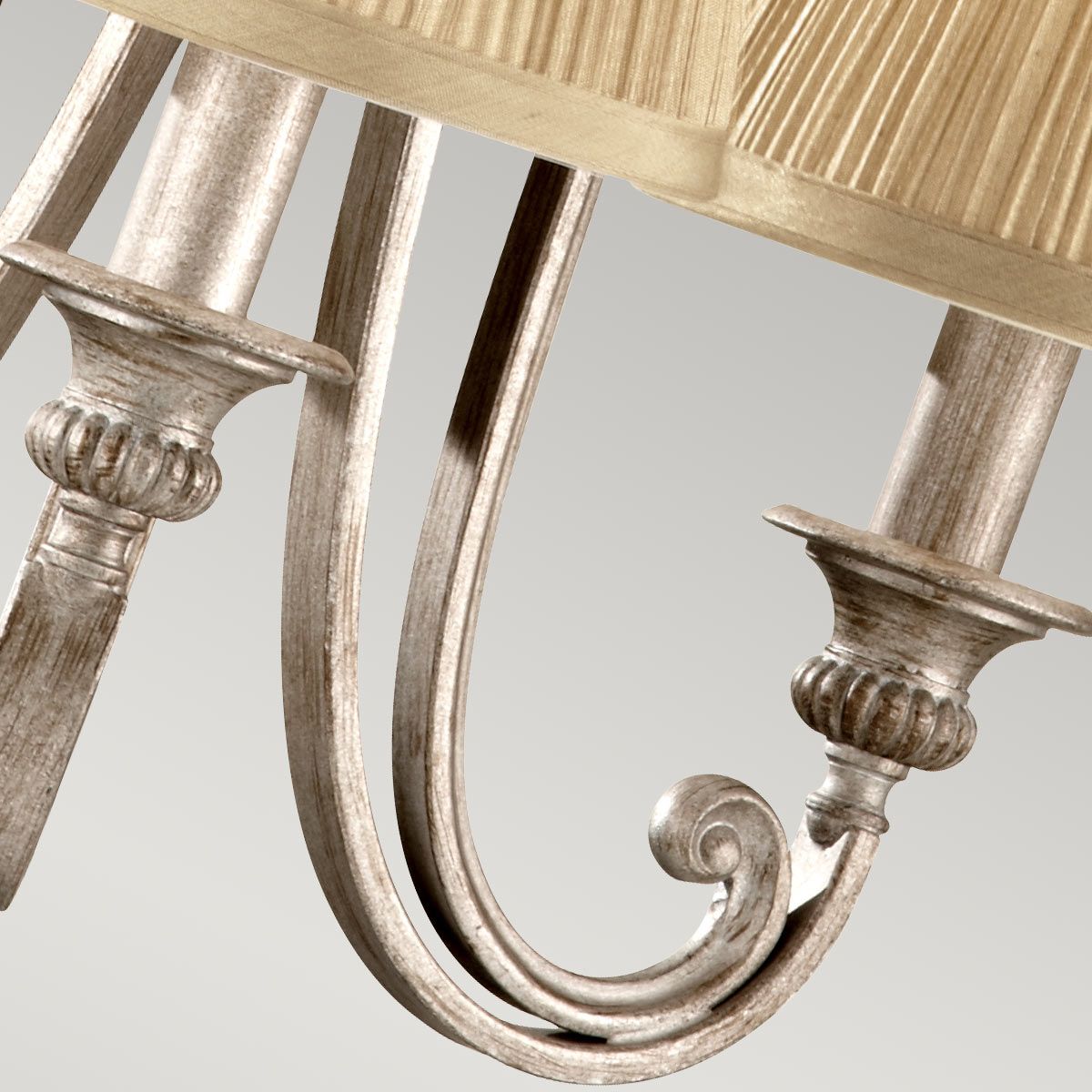 Abbey Light Chandelier In Silver Sand