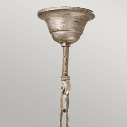 Abbey Light Chandelier In Silver Sand