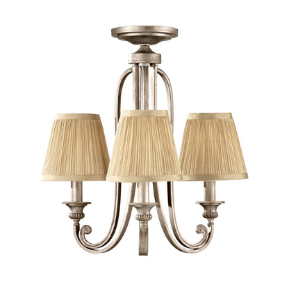 Abbey Light Chandelier In Silver Sand