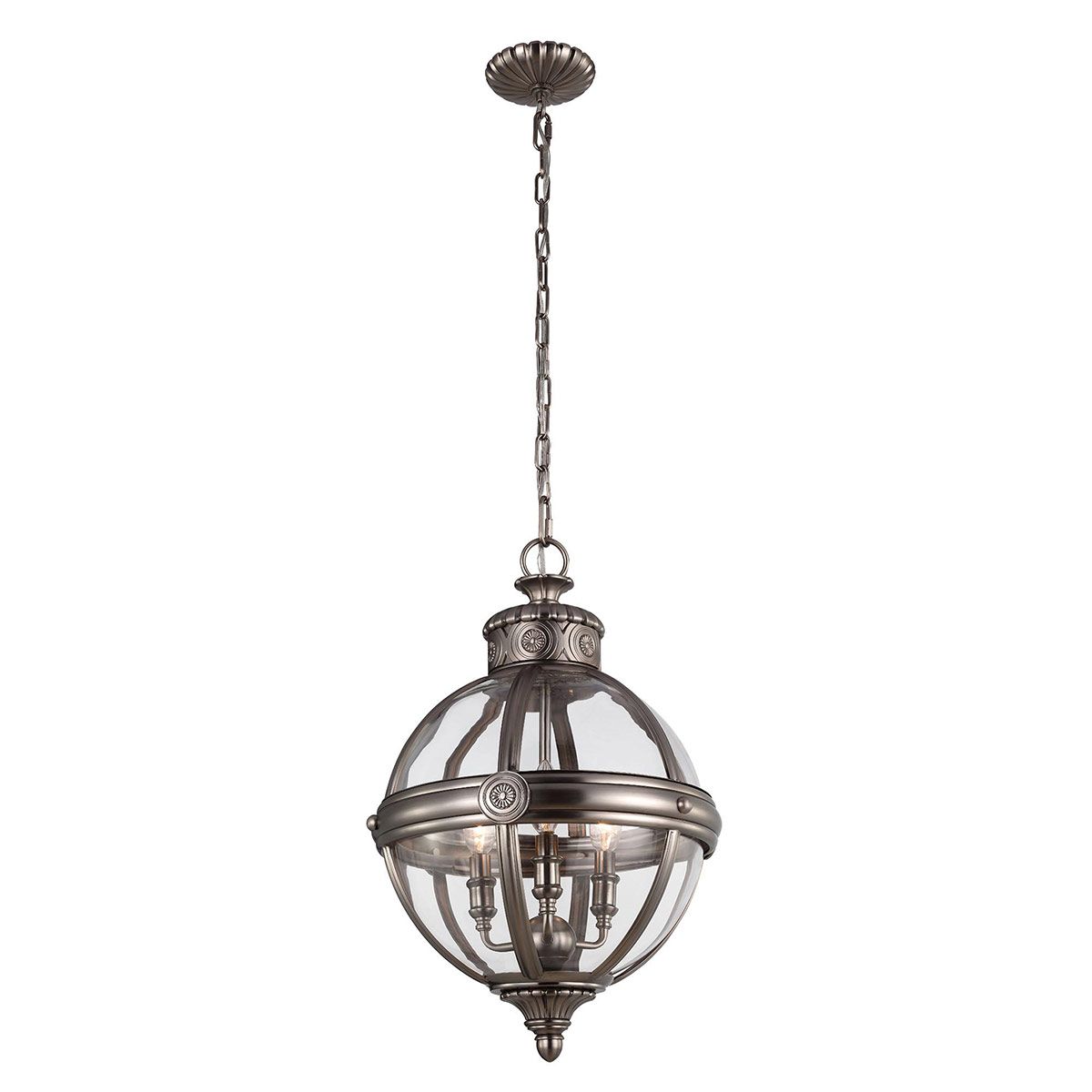 Adams Light Pendant Chandelier In Antique Nickel