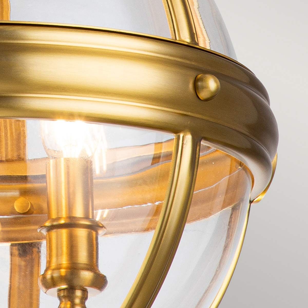 Adams Light Pendant Chandelier In Burnished Brass