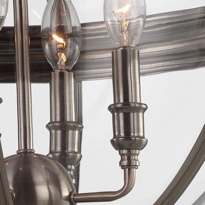 Adams Light Pendant Chandelier In Antique Nickel